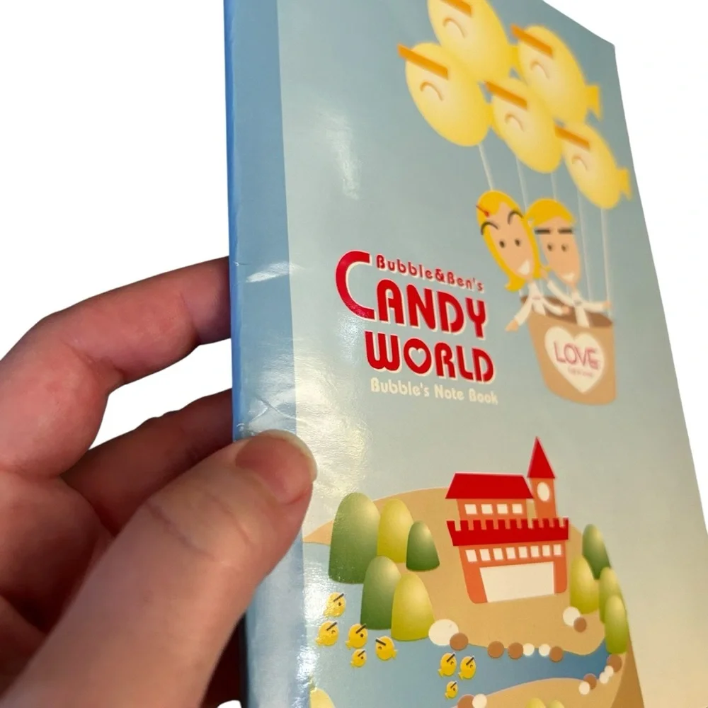 Vintage 90s Bubble & Ben’s Candy World Notebook Y2K Cute Asian Stationary Kawaii